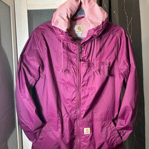 Carhartt Lightweight Hooded Spring Jacket Utility Medium Magenta
